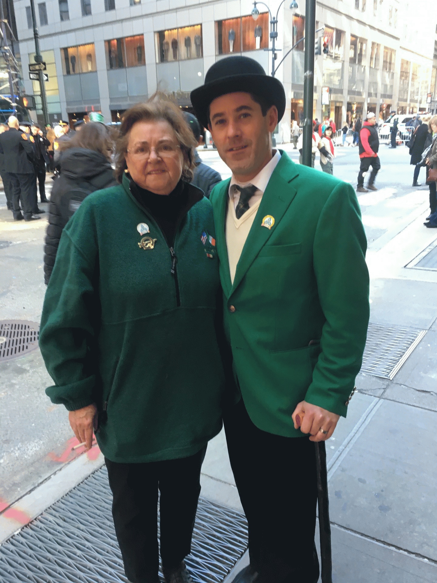 2018 GM Kathy Keller & club member Eoin McCann @ the NYC Parade
