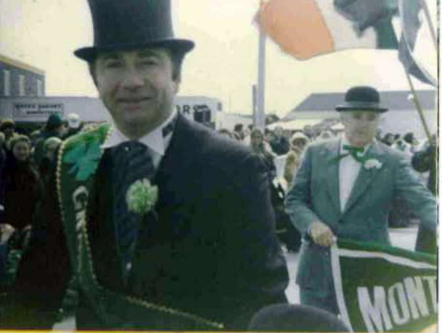 Photo of St. Patrick's Day Parade Grand Marshal John Behan on 3.17.1979