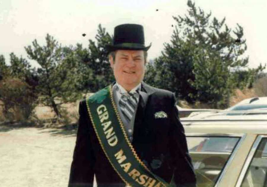 Photo of St. Patrick's Day Parade Grand Marshal Joe Duffy on 3.17.1981