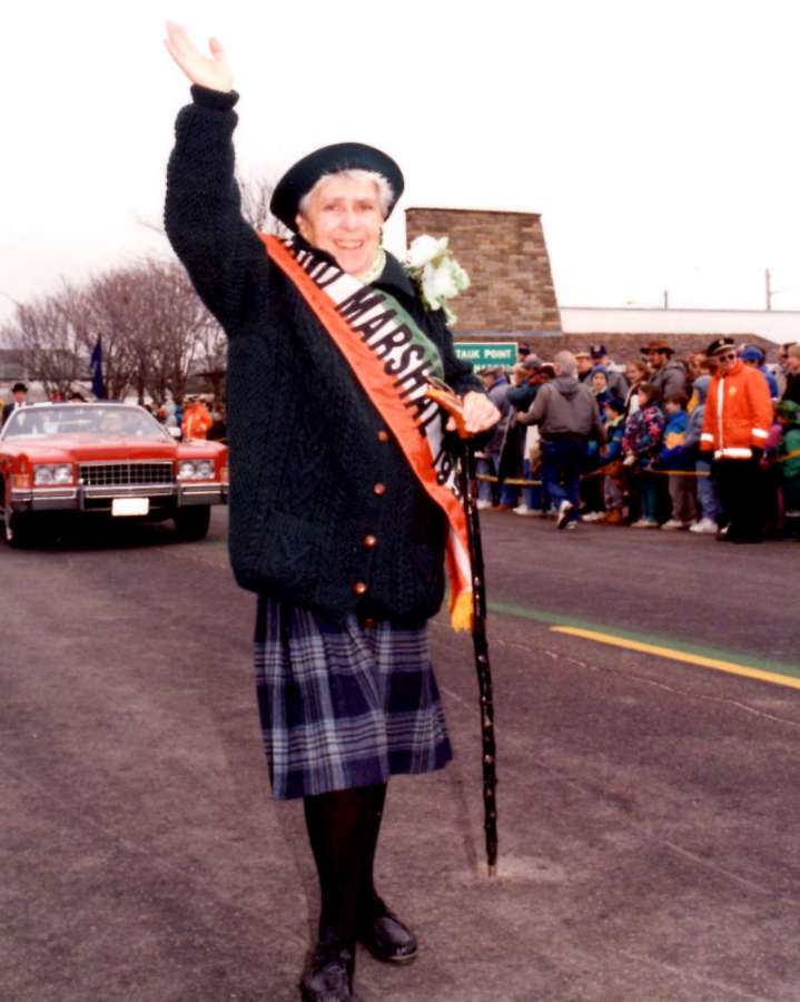 Photo of St. Patrick's Day Parade Grand Marshal Peg Joyce on 3.17.1993
