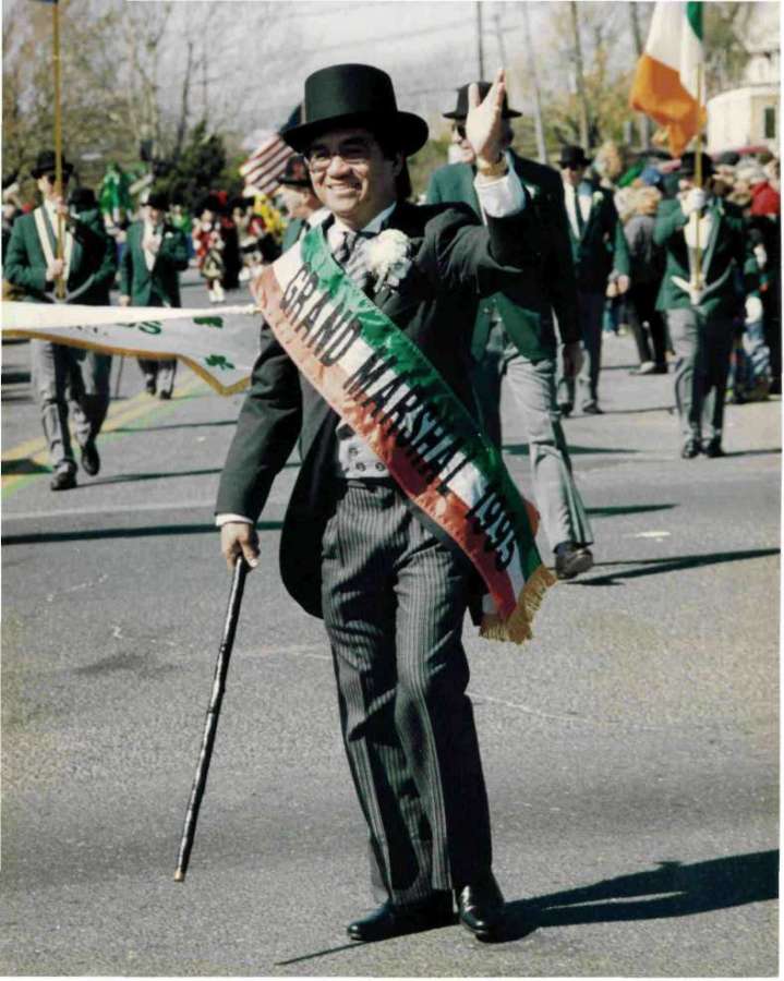 Photo of St. Patrick's Day Parade Grand Marshal Dr. Gavino Mapula on 3.17.1995