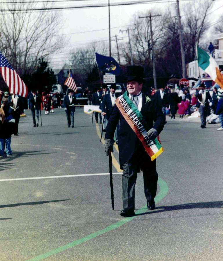 Photo of St. Patrick's Day Parade Grand Marshal Dick White Jr. on 3.17.1997