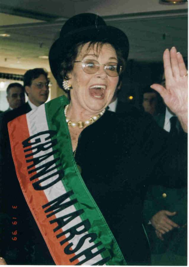 Photo of St. Patrick's Day Parade Grand Marshal Ann Duffy on 3.17.1999