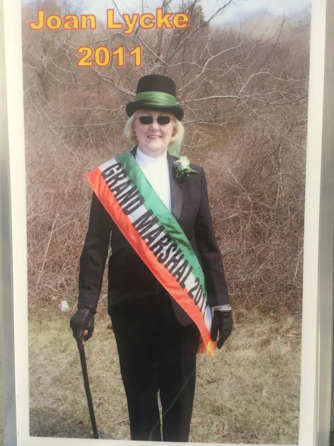 Photo of St. Patrick's Day Parade Grand Marshal Joan Lycke on 3.17.2011